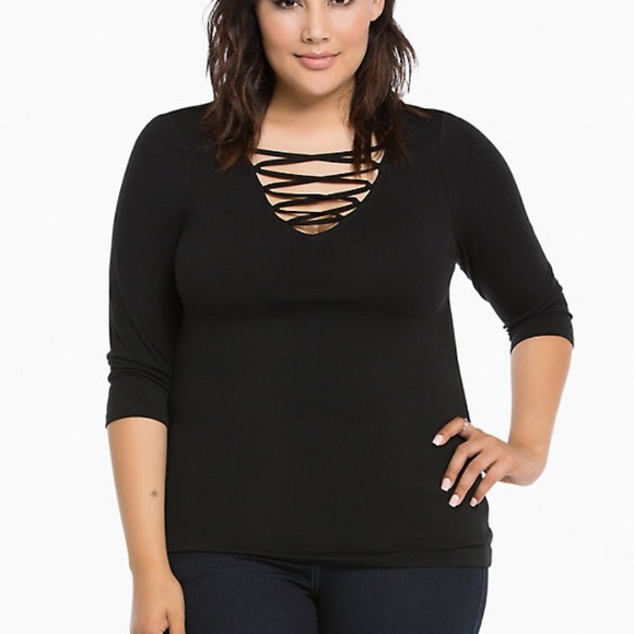 torrid Tops - Torrid Lace up Shirt torrid Tops - Torrid Lace up Shirt